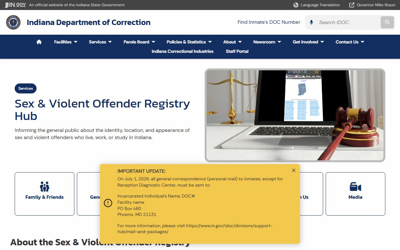 Wabash County arrest records Indiana sex and violent offender registry hub