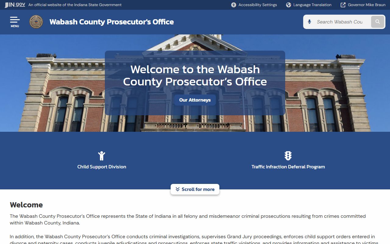 Wabash County criminal court records prosecutor overview