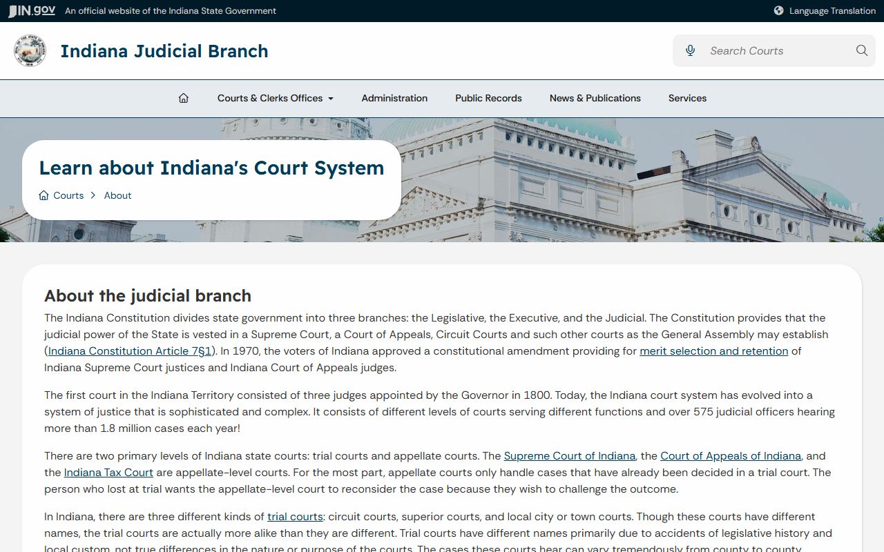 Wabash County court records Indiana court system overview