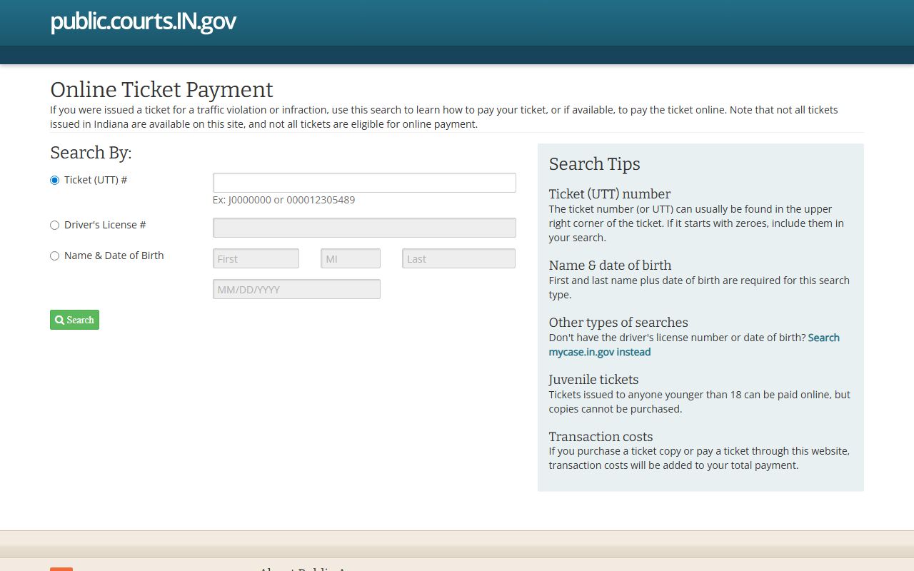 Wabash County court records Indiana court payment portal