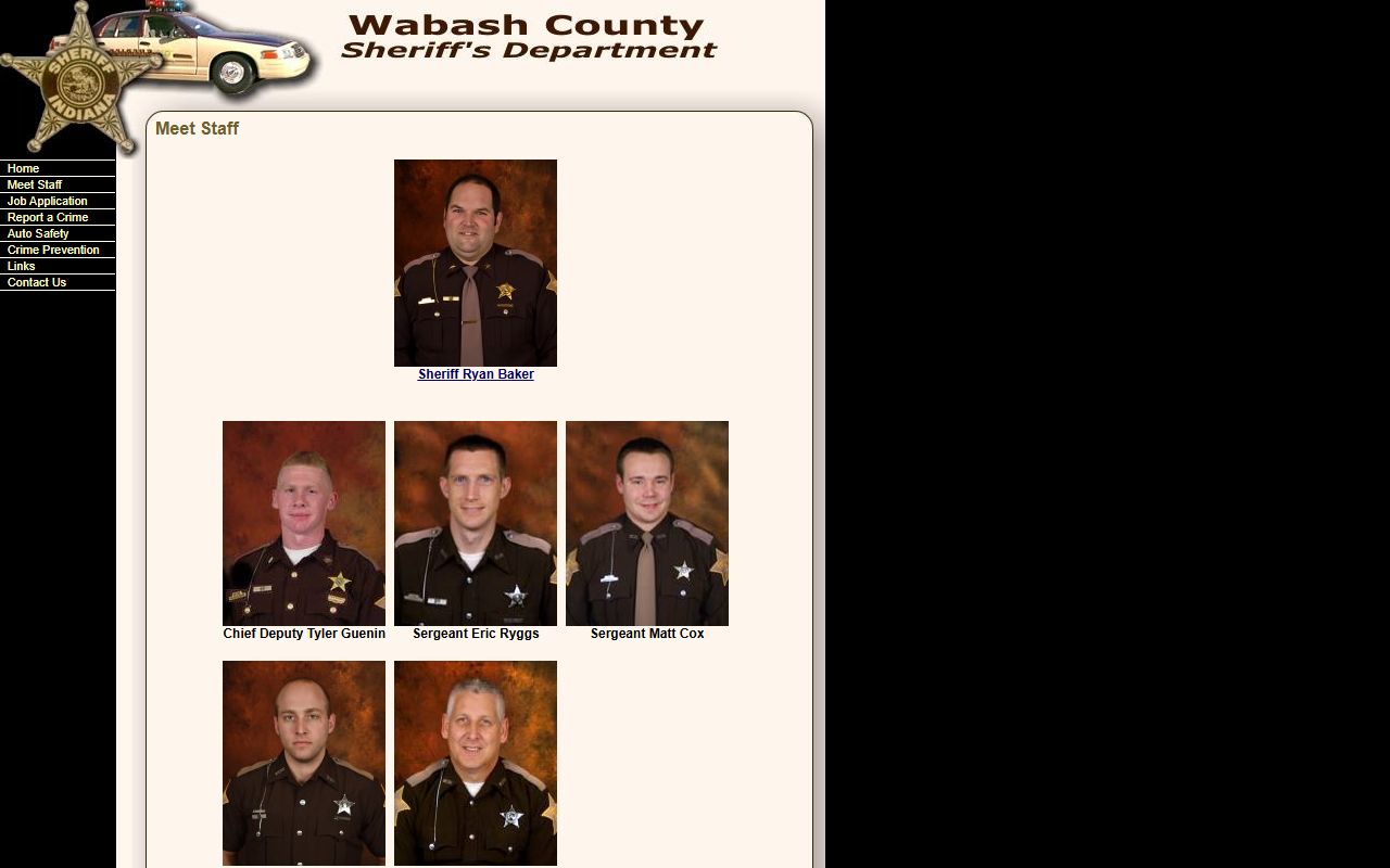 Wabash County inmate search sheriff staff information