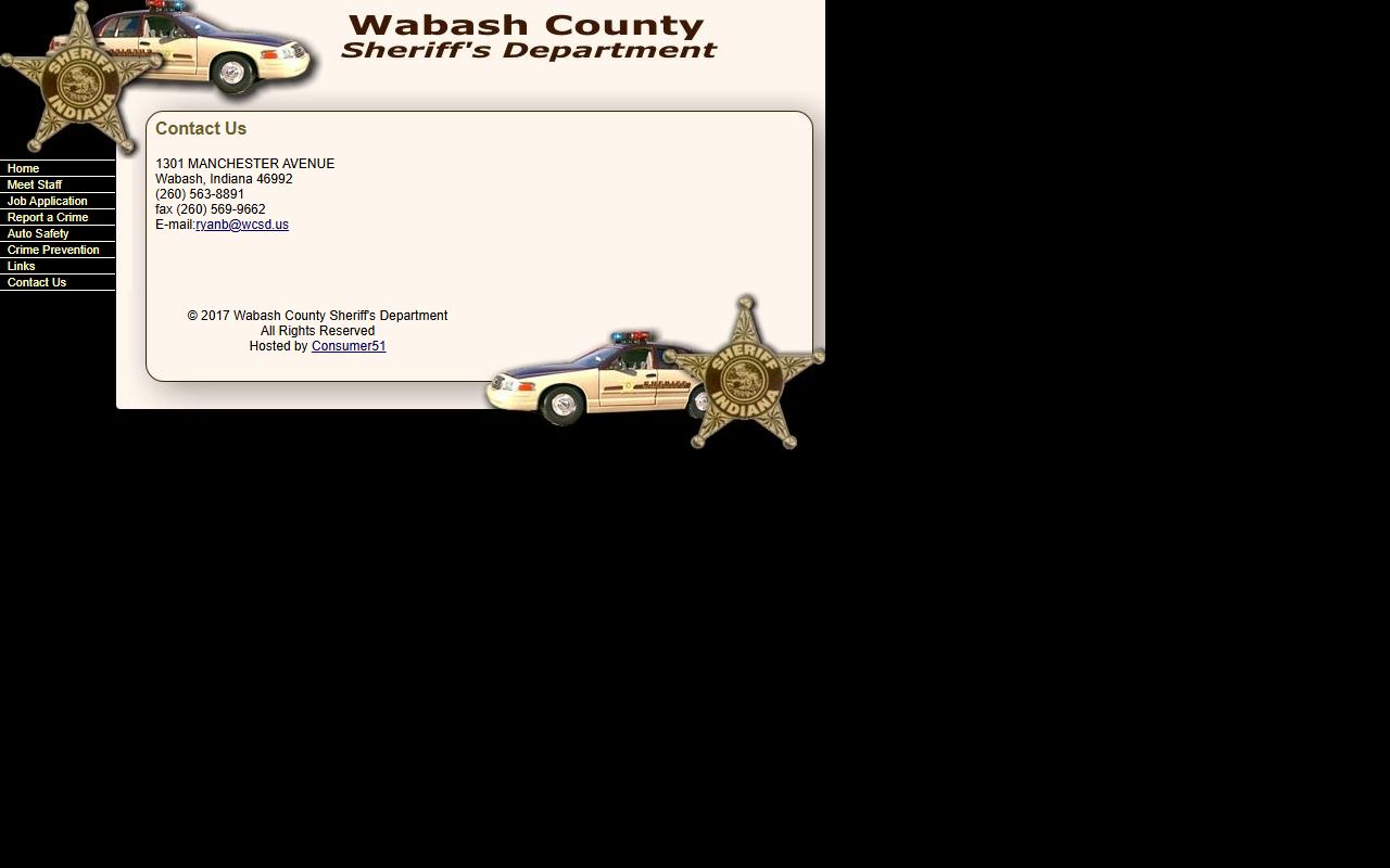 Wabash County warrant records sheriff contact information
